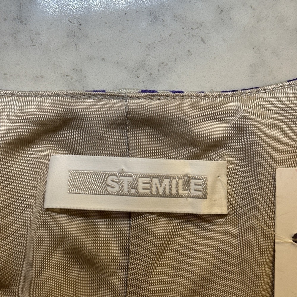 NWT St. Emile Hugo Amethyst Dress Women's Sz 8 Purple Gray - Picture 4 of 10